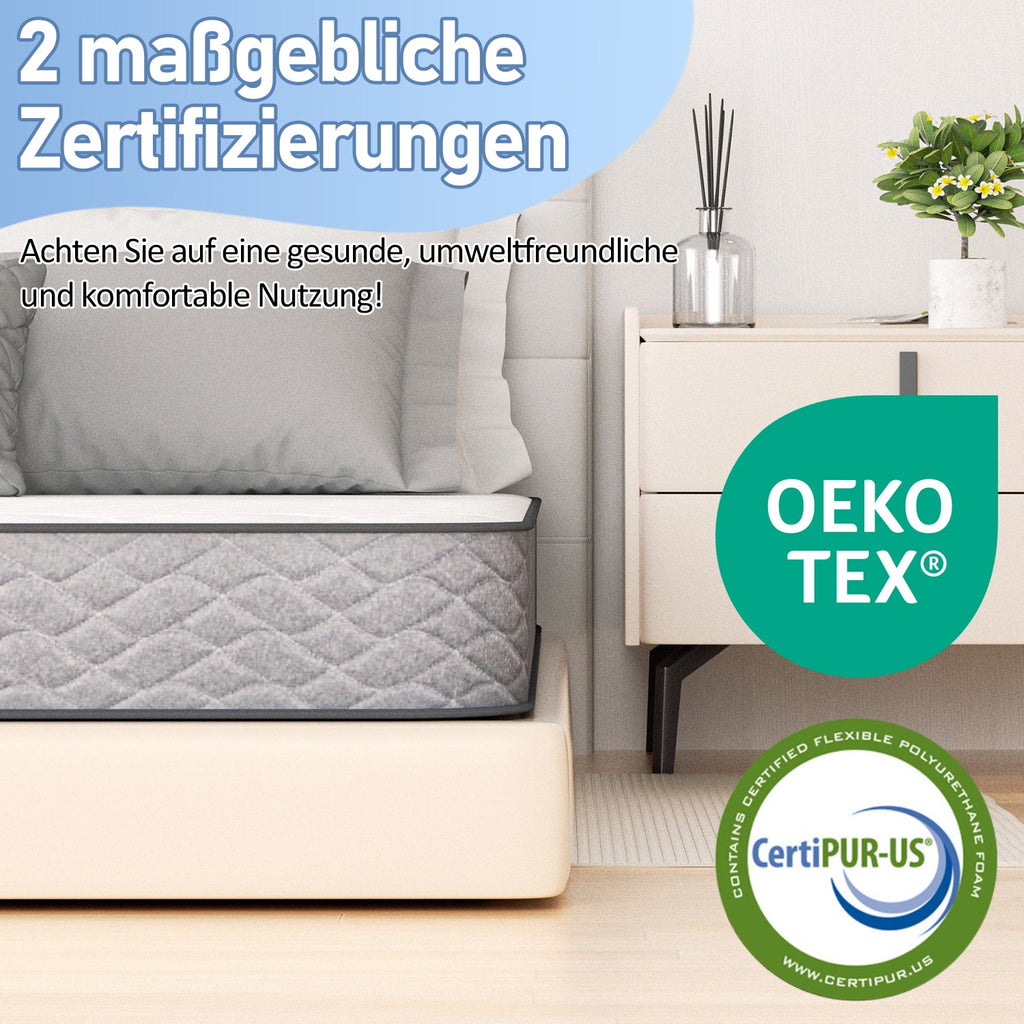Cosmo Go Matratze Taschenfedermatratze 7 Zonen Elastizität H3