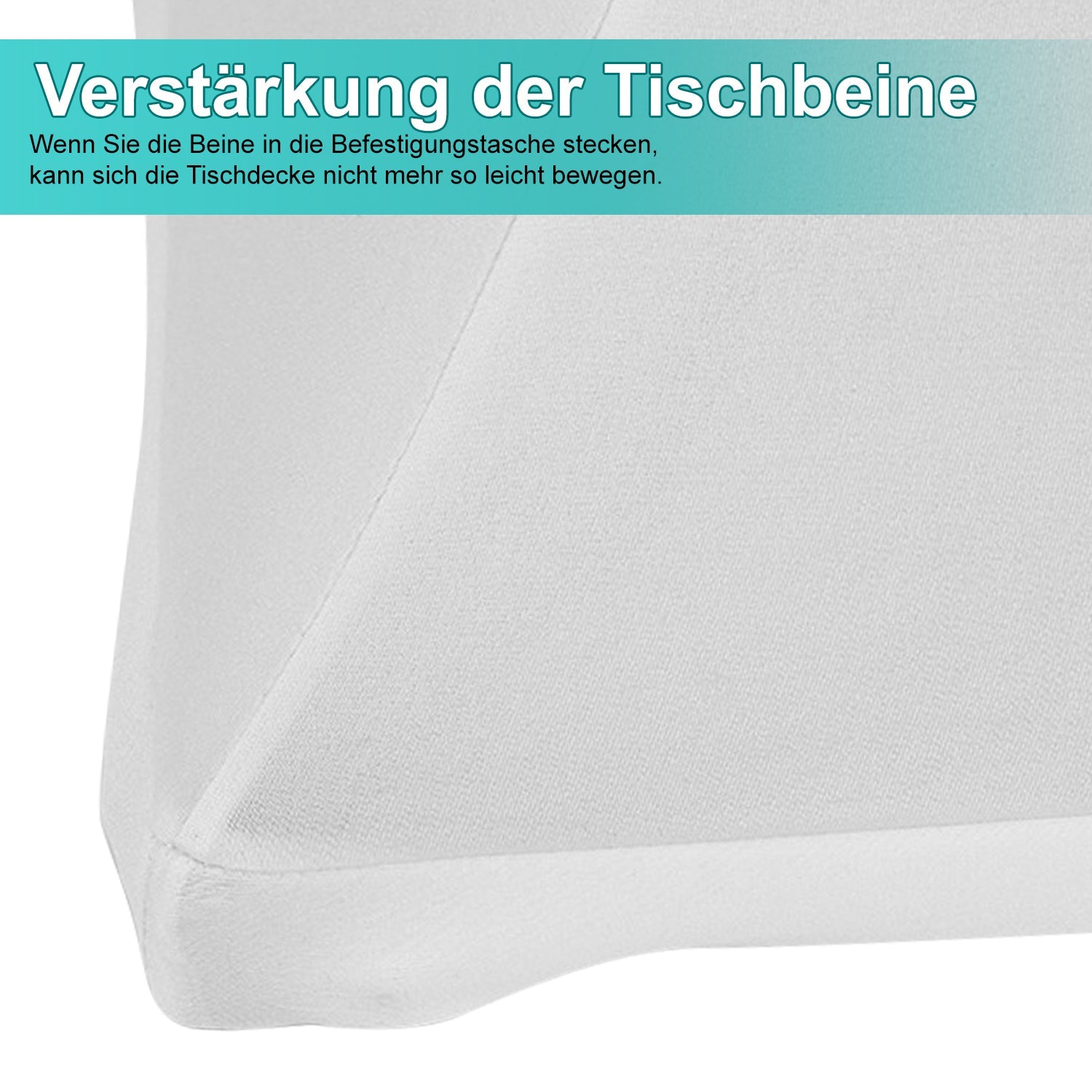 Cosmo Go Stehtischhusse Stretch Tischdecke Weiß