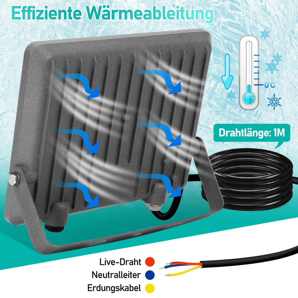 Cosmo Go LED Außenstrahler Kaltweiß IP65 50W-200W