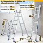 Cosmo Go Teleskopleiter Multifunktionsleiter 3 in 1 Aluleiter