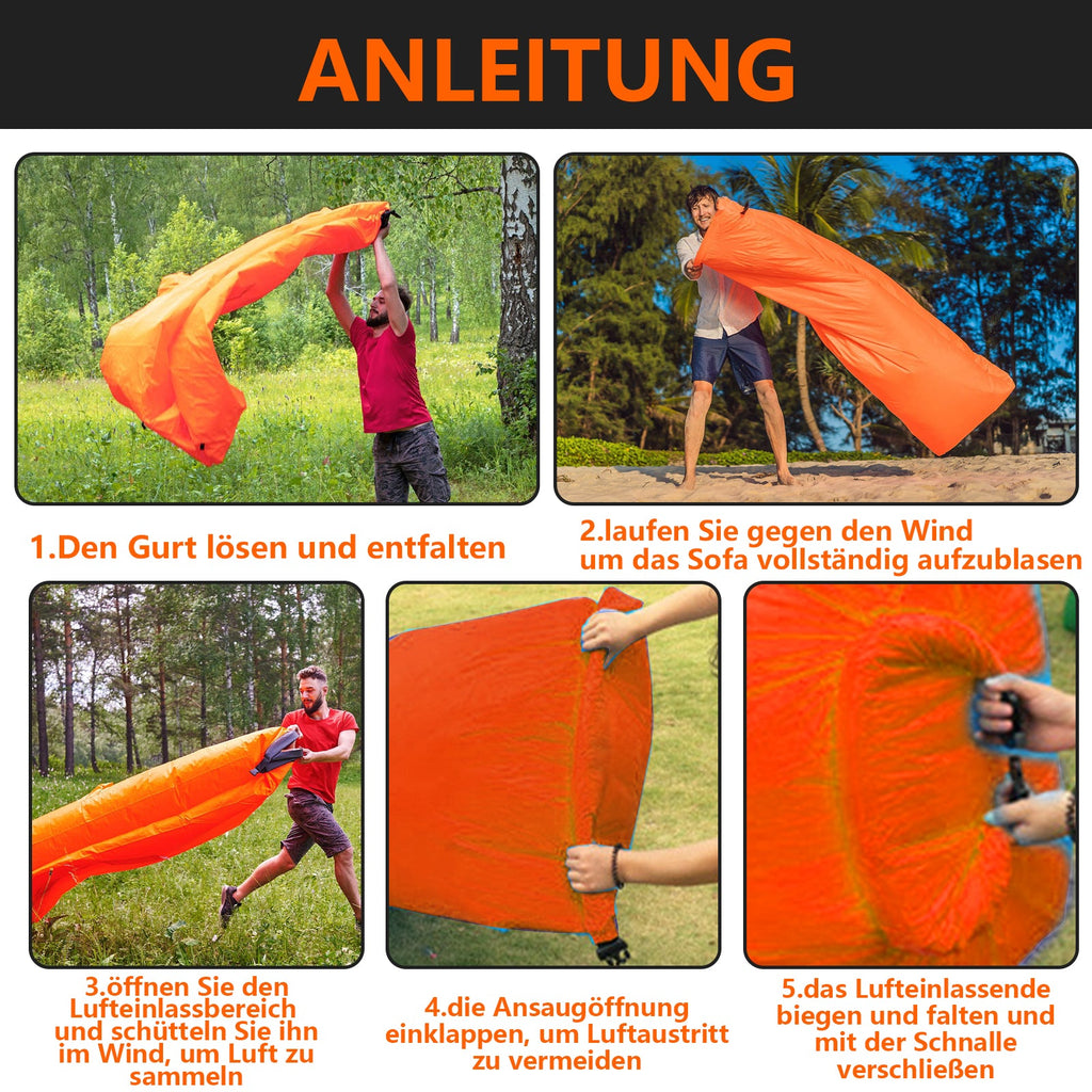 Cosmo Go Aufblasbares Luftsofa Sitzsack Sofa belastbar