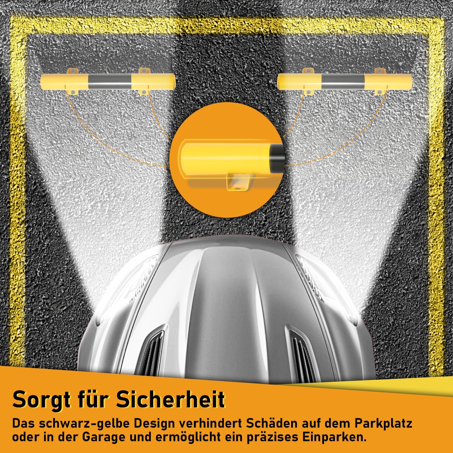 Cosmo Go 2X Radstopper aus Stahl Garagenstopper 60cm