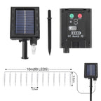 Cosmo Go Solar Eiszapfen Lichterkette mit Fernbedienung 10m