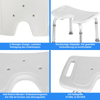 Cosmo Go Duschhocker Höhenverstellbar U-Typ Aluminium