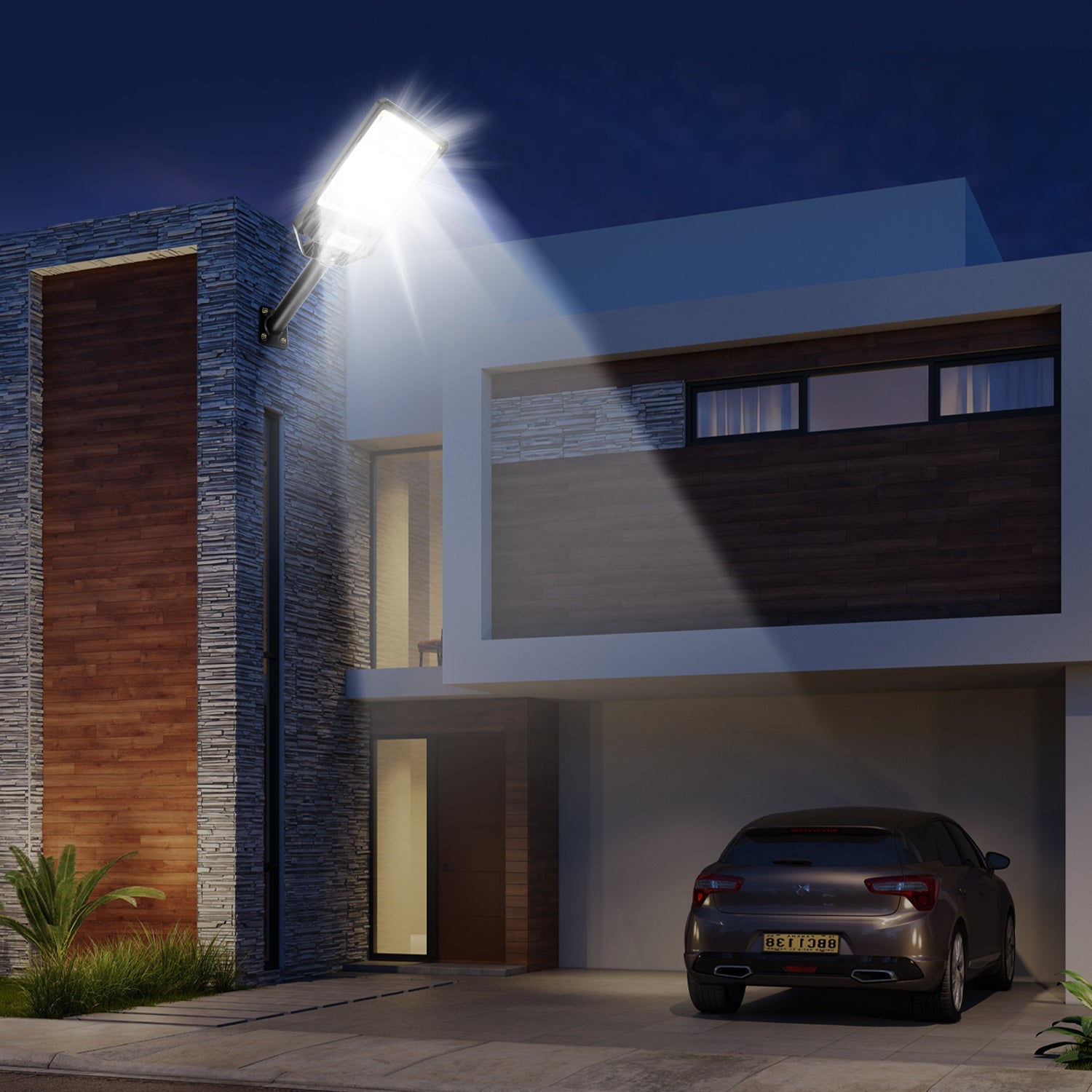 Cosmo Go Solarlampen Straßenlaterne mit Bewegungssensor 300W/400W