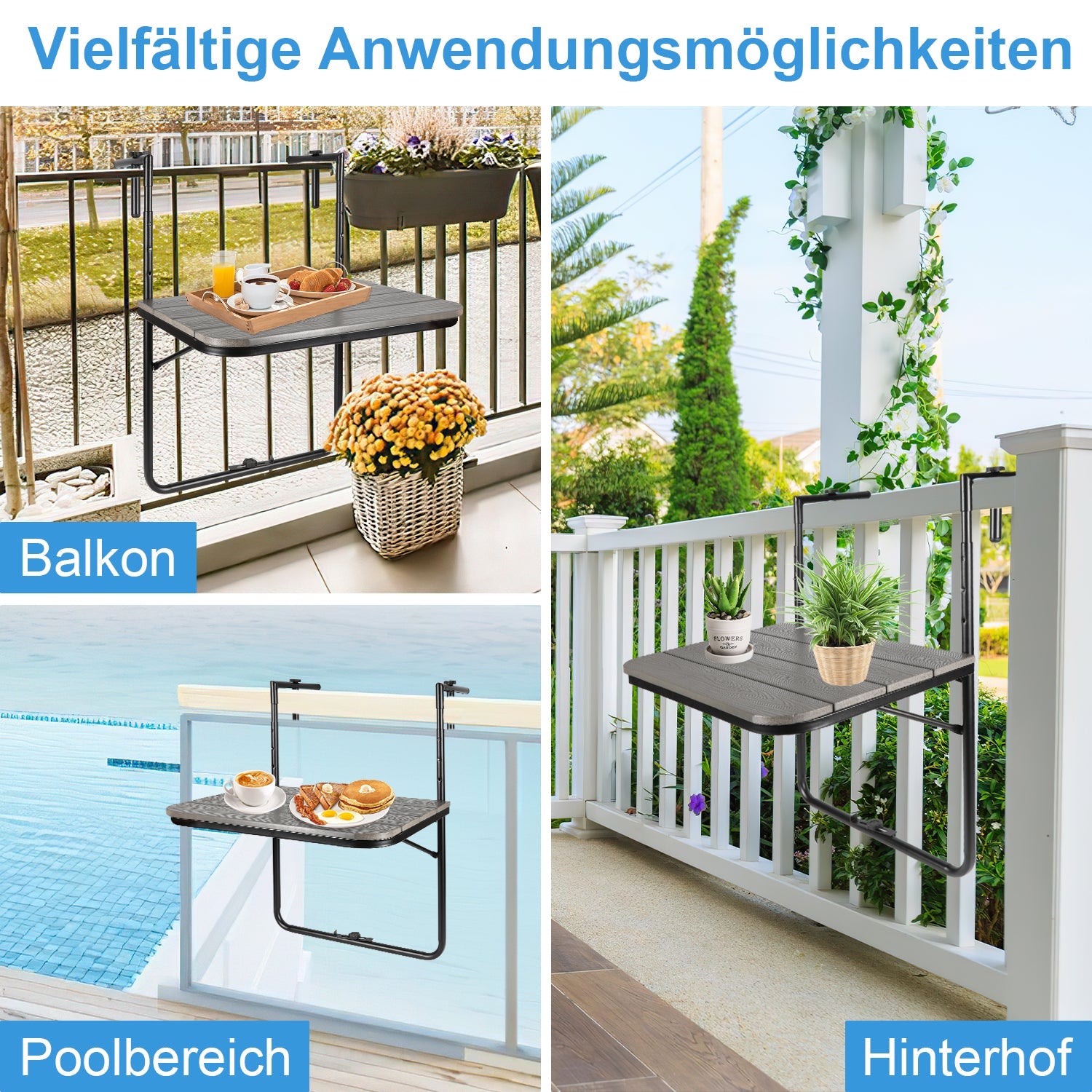 Cosmo Go Balkontisch klappbar Hängetisch