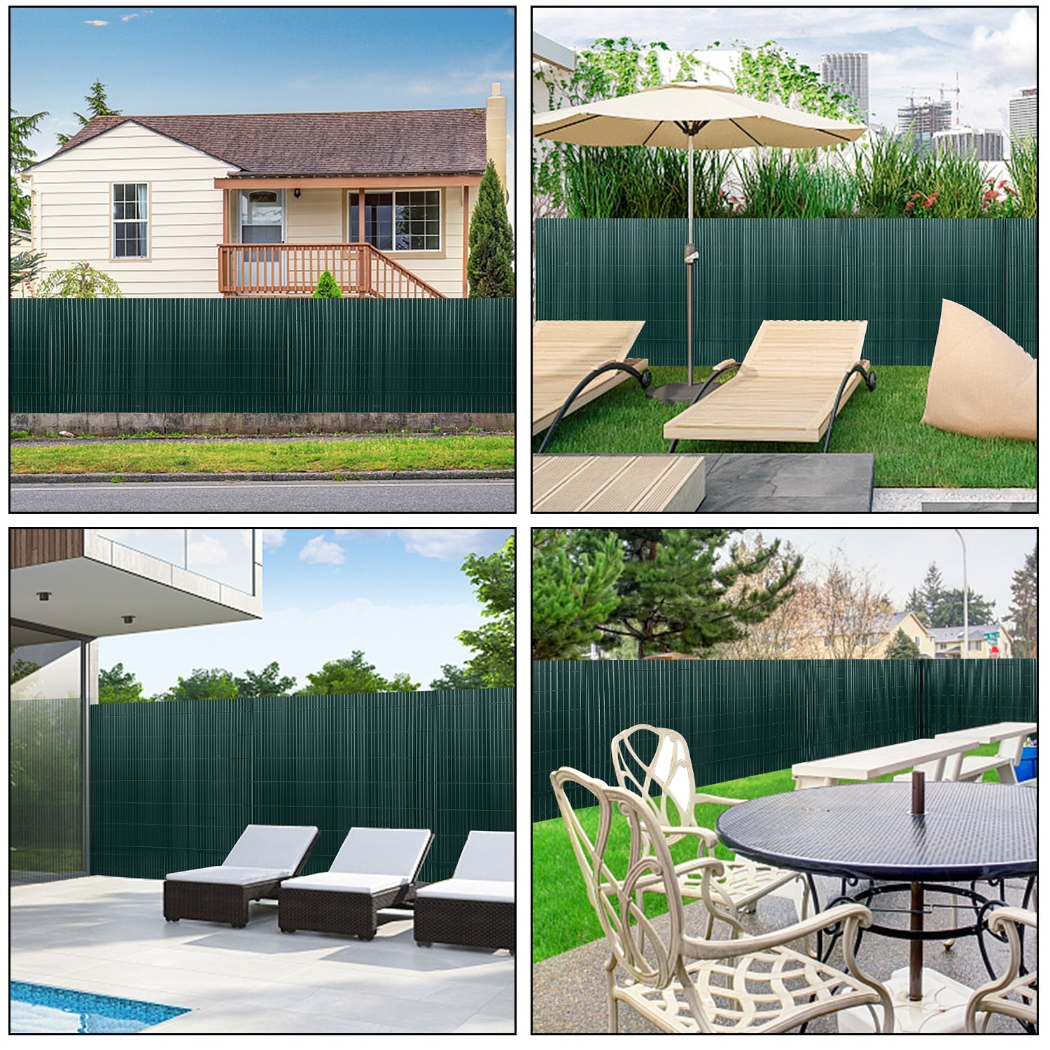 Cosmo Go PVC Sichtschutzmatte mit Kabelbindern Doppelte Verstärkung