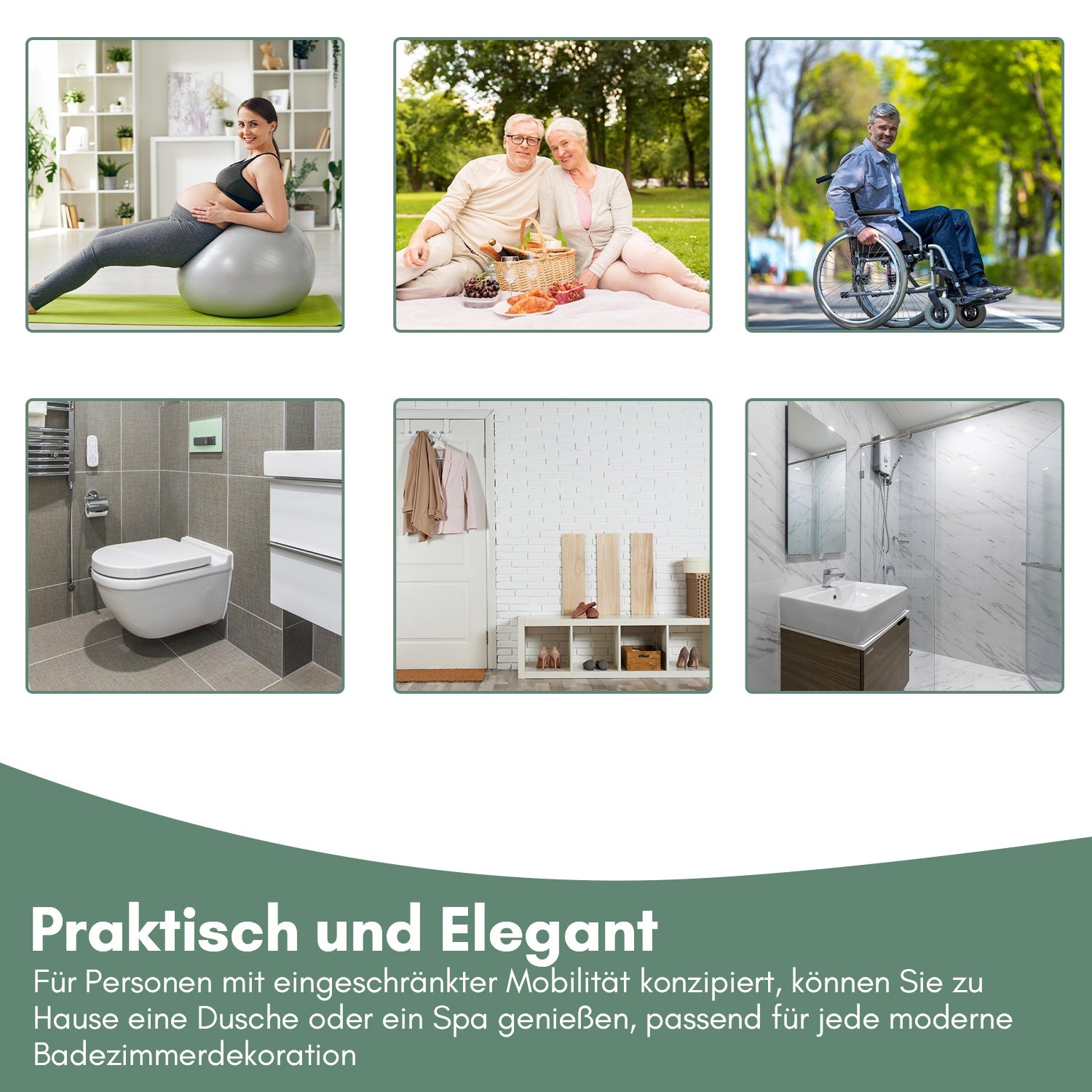 Cosmo Go Duschklappsitz Duschhocker Wandmontage