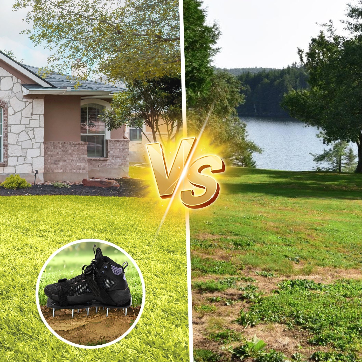 Cosmo Go 1 Paar Nagelschuhe Rasenbelüfter für Bodenbeschichtung