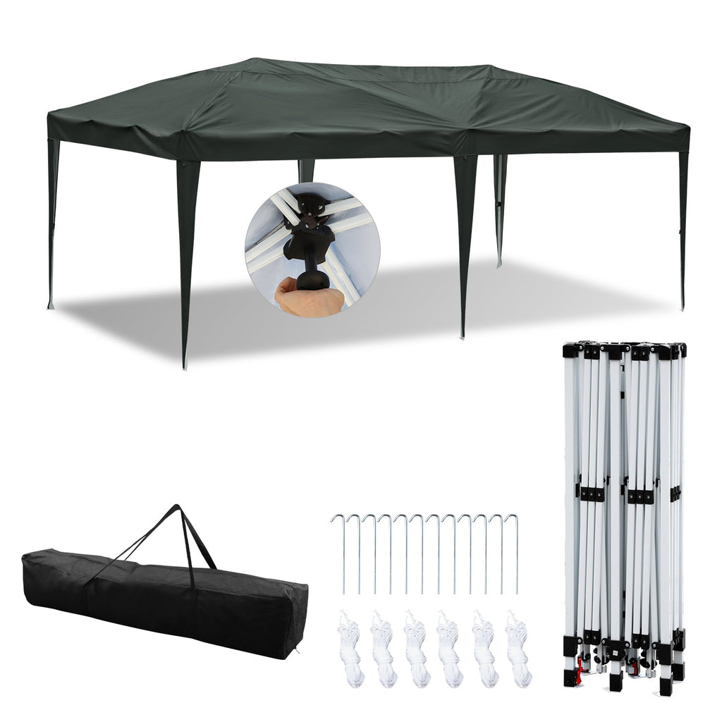 Cosmo Go Pop-Up Pavillon Gazebo mit Zentralverriegelung 3x6m