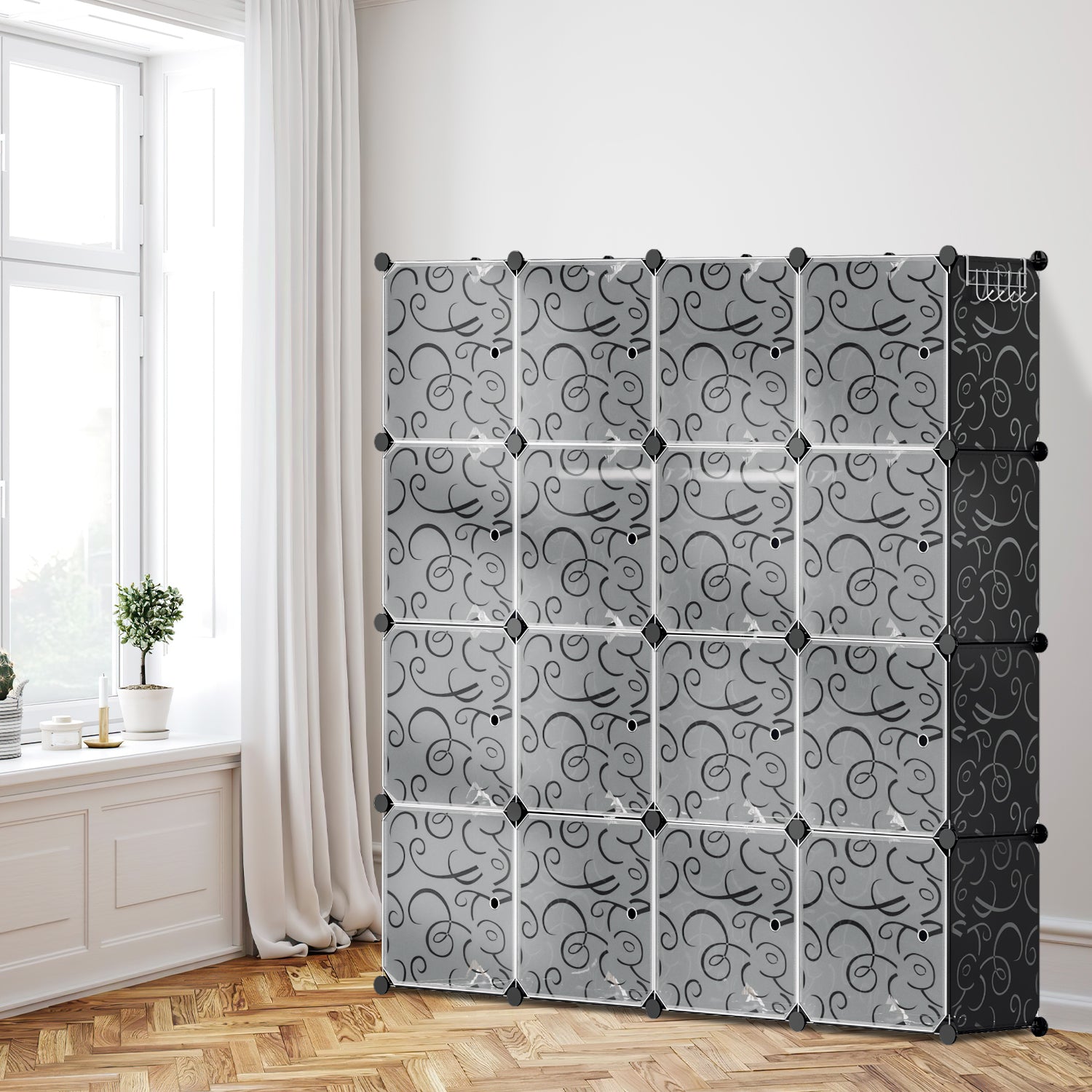 Cosmo Go Multifunktionaler Kleiderschrank mit Haken und Kleiderbügel