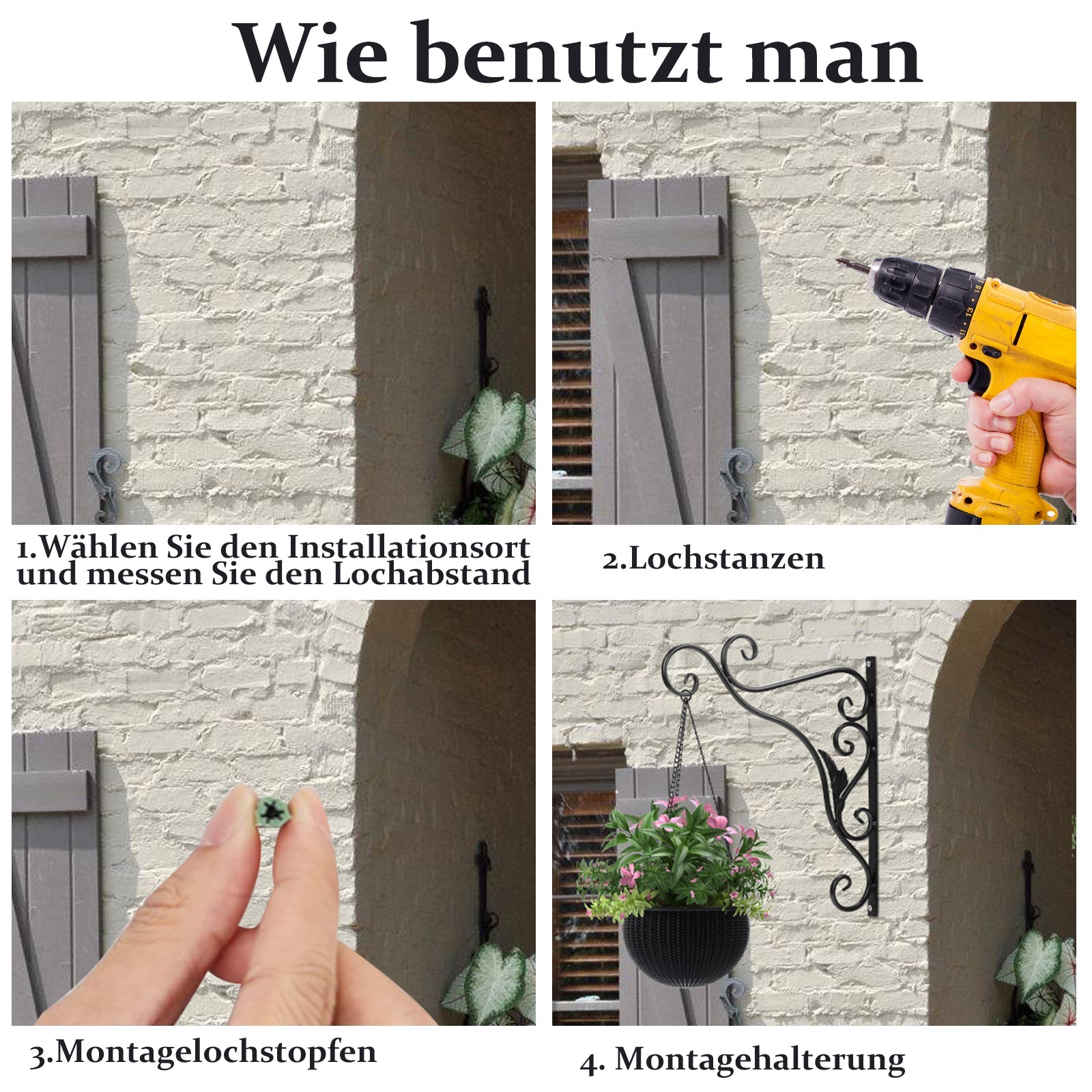 Cosmo Go 2x Blumenampel Wandhalterung