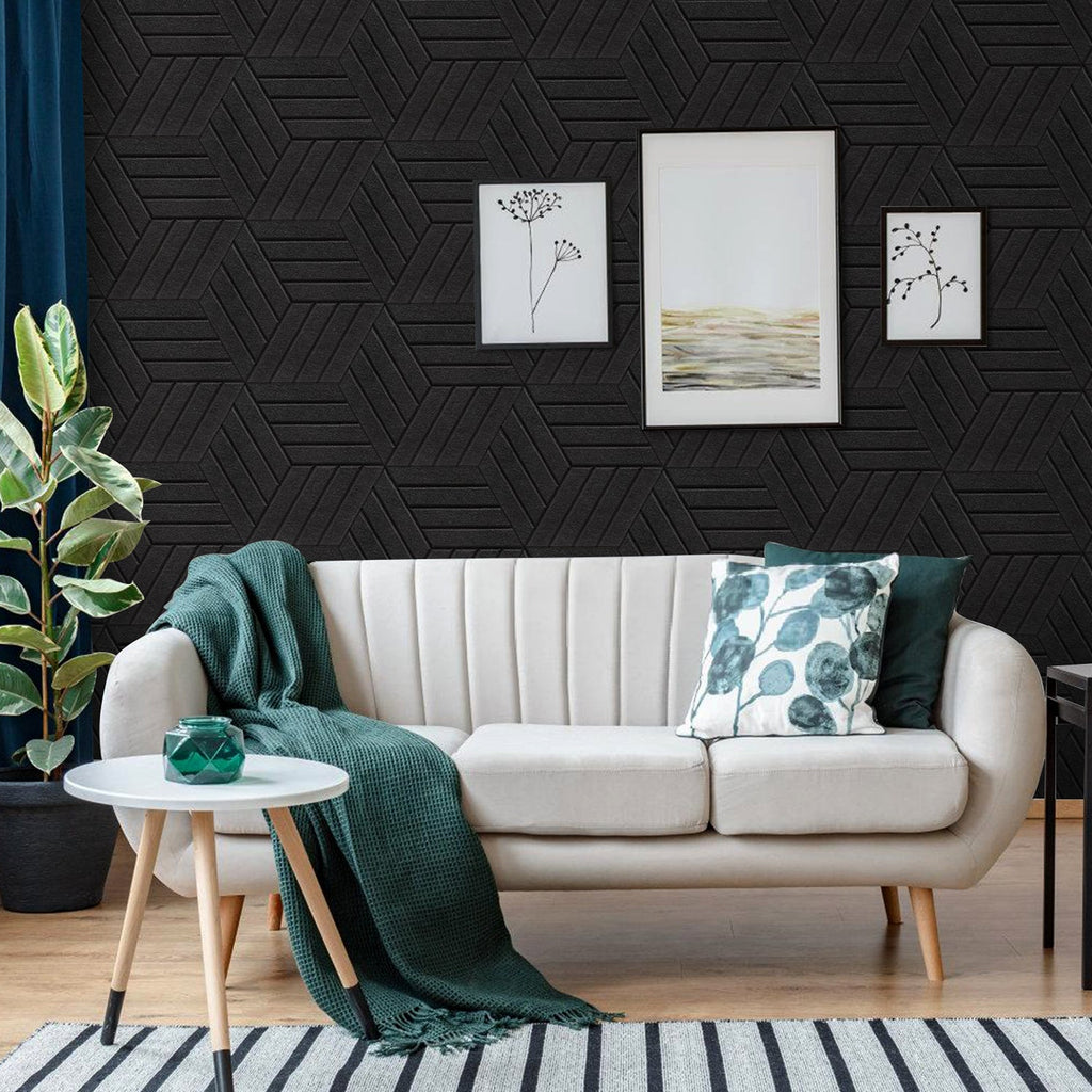 Cosmo Go Akustikplatten Wandpaneele Selbstklebend 12/18 Stück Hexagonal Schlieren