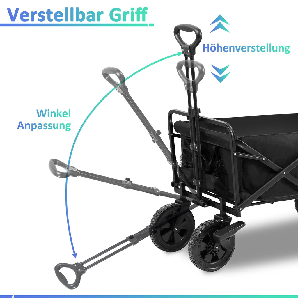 Cosmo Go Bollerwagen faltbar Transportwagen 100kg Belastbarkeit