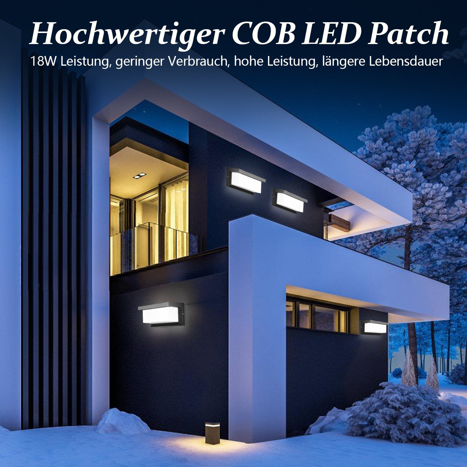 Cosmo Go LED Wandleuchte mit Bewegungsmelder 18W