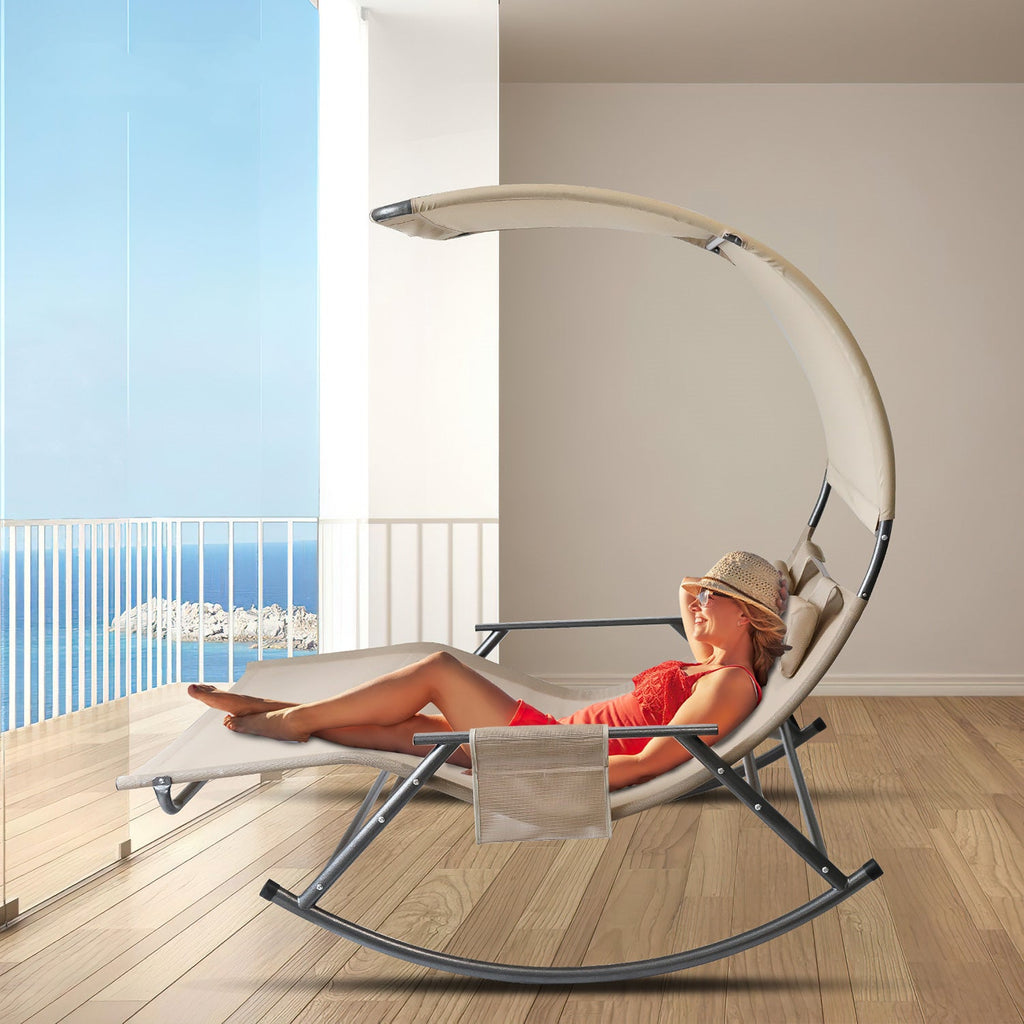 Cosmo Go Doppelliege Sonnenliege mit Sonnendach Outdoor