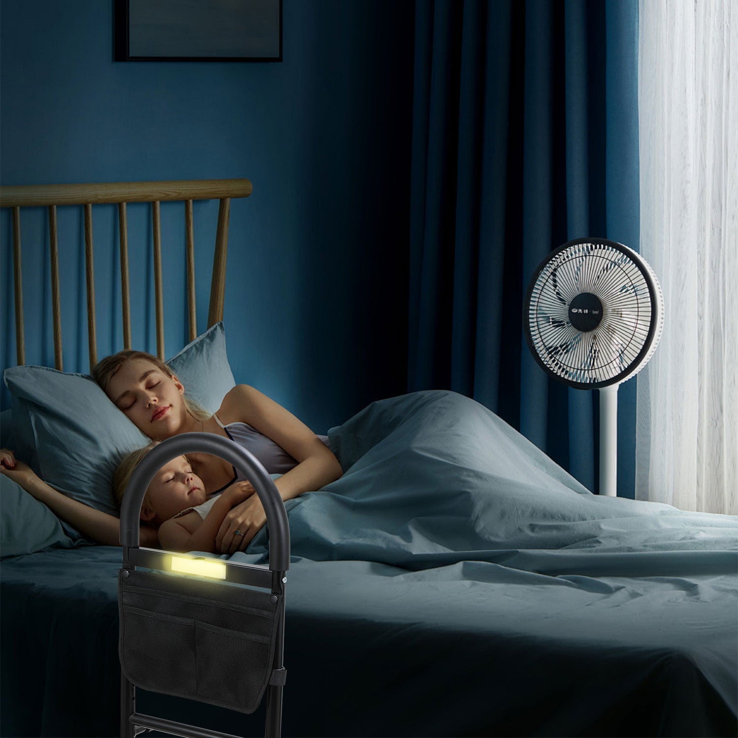 Cosmo Go Aufstehhilfe Bett mit Unterstützung Beine und Lagerung Tasche