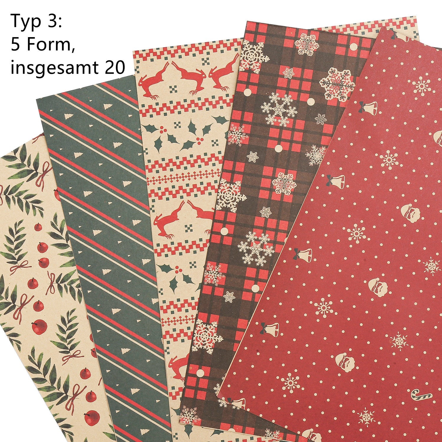 Cosmo Go Geschenkpapier Weihnachtspapier 70 * 50 cm