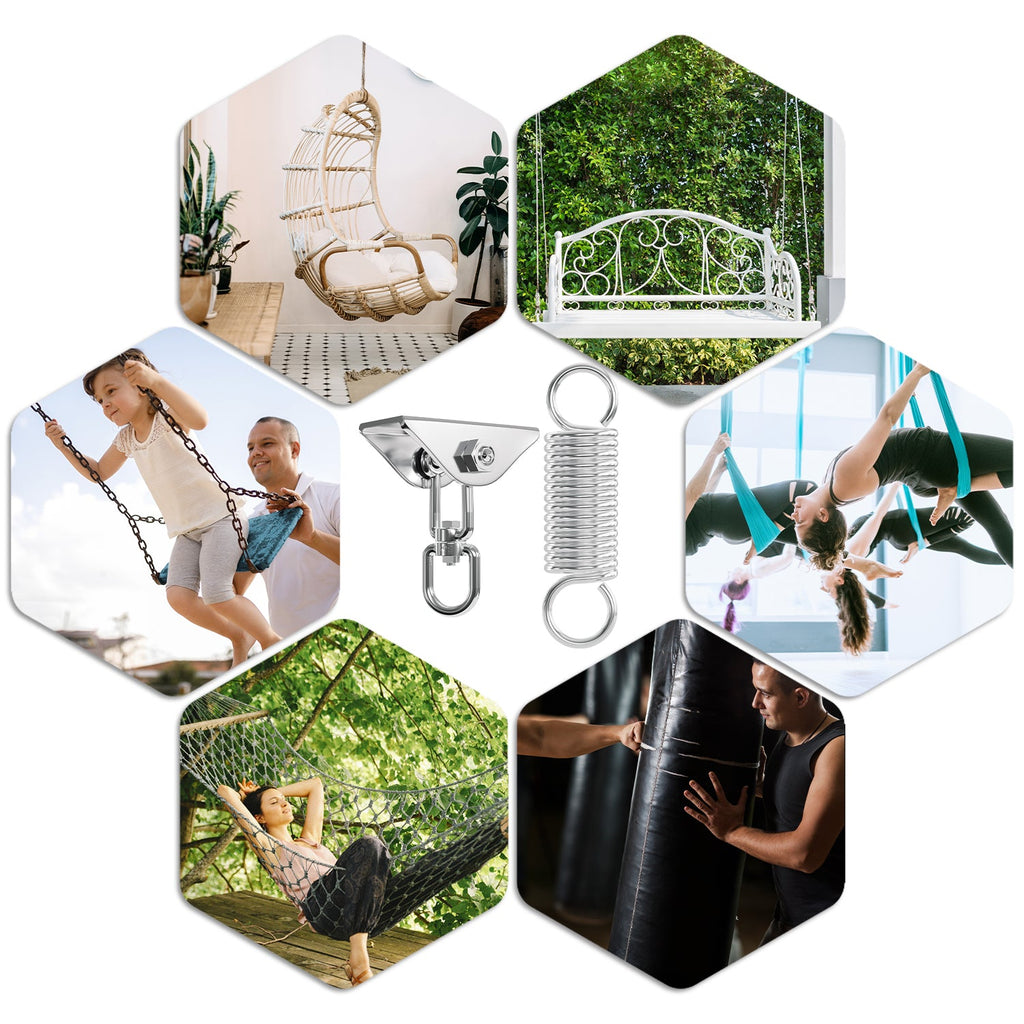 Cosmo Go 2 Stück Deckenhaken Edelstahl Schwingfeder