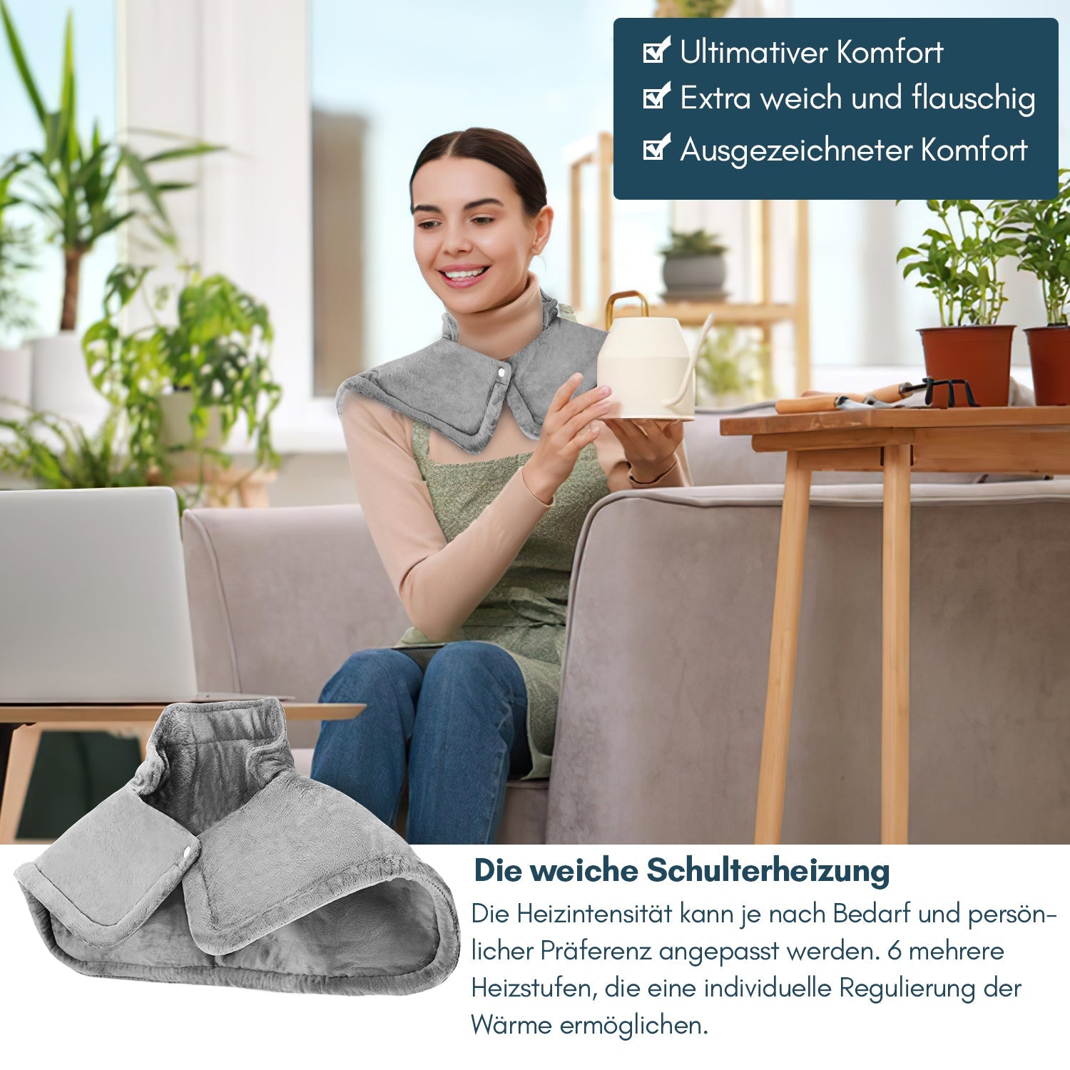 Cosmo Go Heizkissen Heizcape für Rücken Schulter