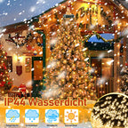 Cosmo Go LED Christbaumbeleuchtung mit Ring 280 LEDs Warmweiß IP44