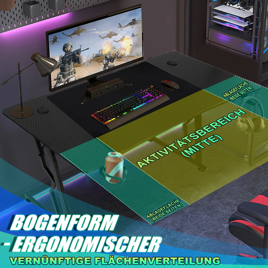 Cosmo Go Gaming Schreibtisch Gaming Tisch 120/140cm