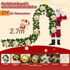 Cosmo Go Weihnachtsgirlande 2.7m mit Blumen