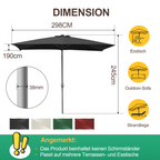 Cosmo Go Sonnenschirm 210x140 / 300x200cm Rechteckig