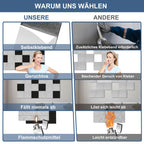 Cosmo Go Akustikplatten Wandpaneele Selbstklebend 12/18 Stück Quadratisch Kacheln