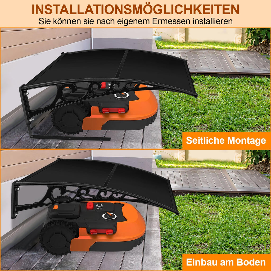 Cosmo Go Mähroboter Garage Dach Carport für Rasenmäher Schwarz