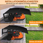 Cosmo Go Mähroboter Garage Dach Carport für Rasenmäher Schwarz