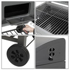 Cosmo Go Holzkohlegrill BBQ XXL Smoker mit Deckel