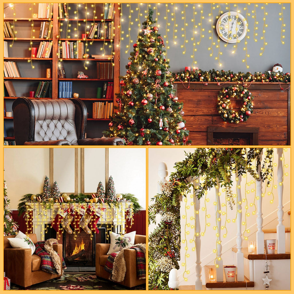 Cosmo Go Solar Eisregen Lichterkette mit Fernbedienung 5m-15m