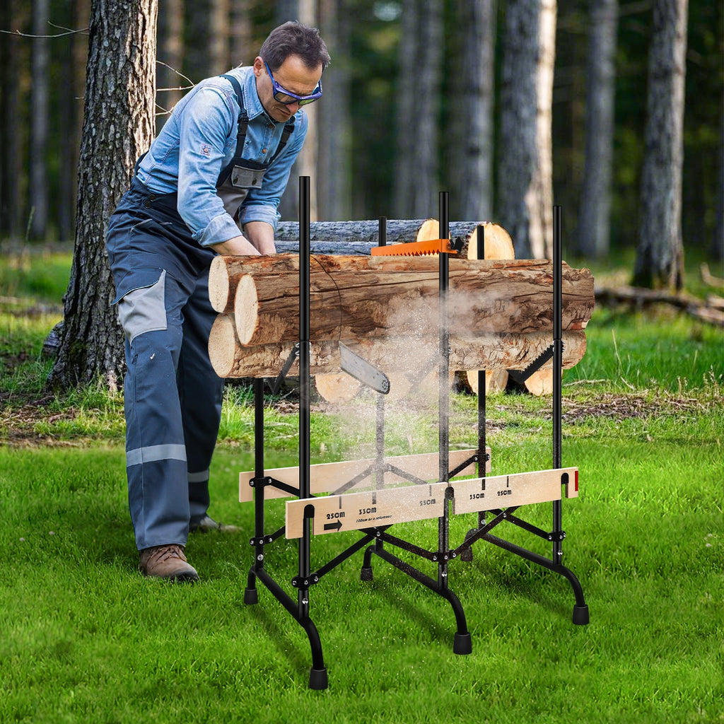 Cosmo Go Sägebock Klappbar Holzsägebock mit Auswurfsicherung & Maßskala