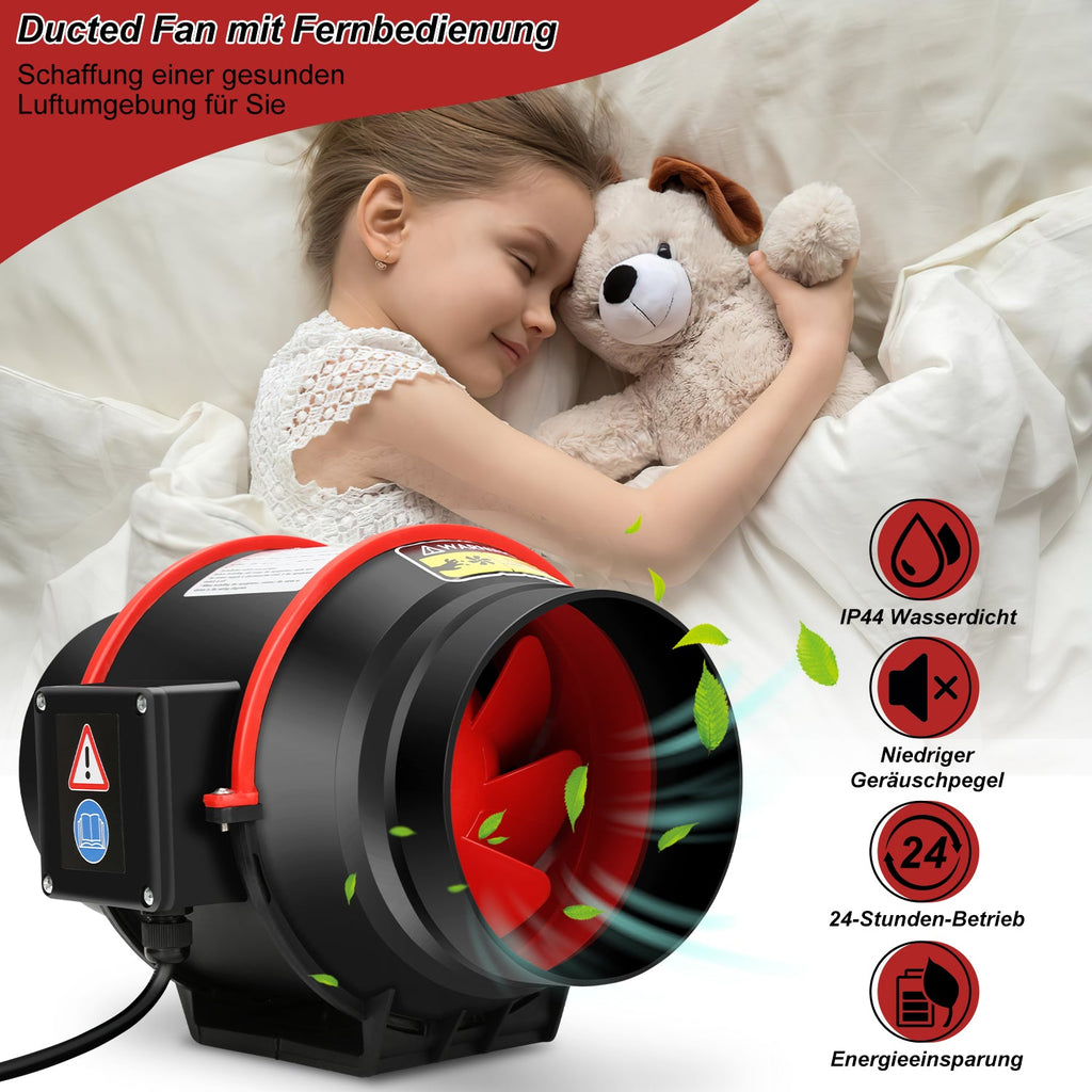 Cosmo Go Rauchabzug Rohrventilator mit Fernsteuerung 100mm/150mm