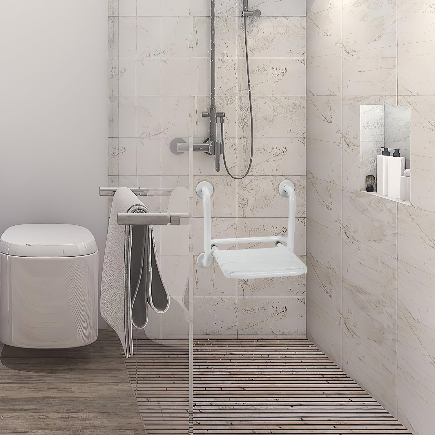 Cosmo Go Duschklappsitz Duschhocker Wandmontage