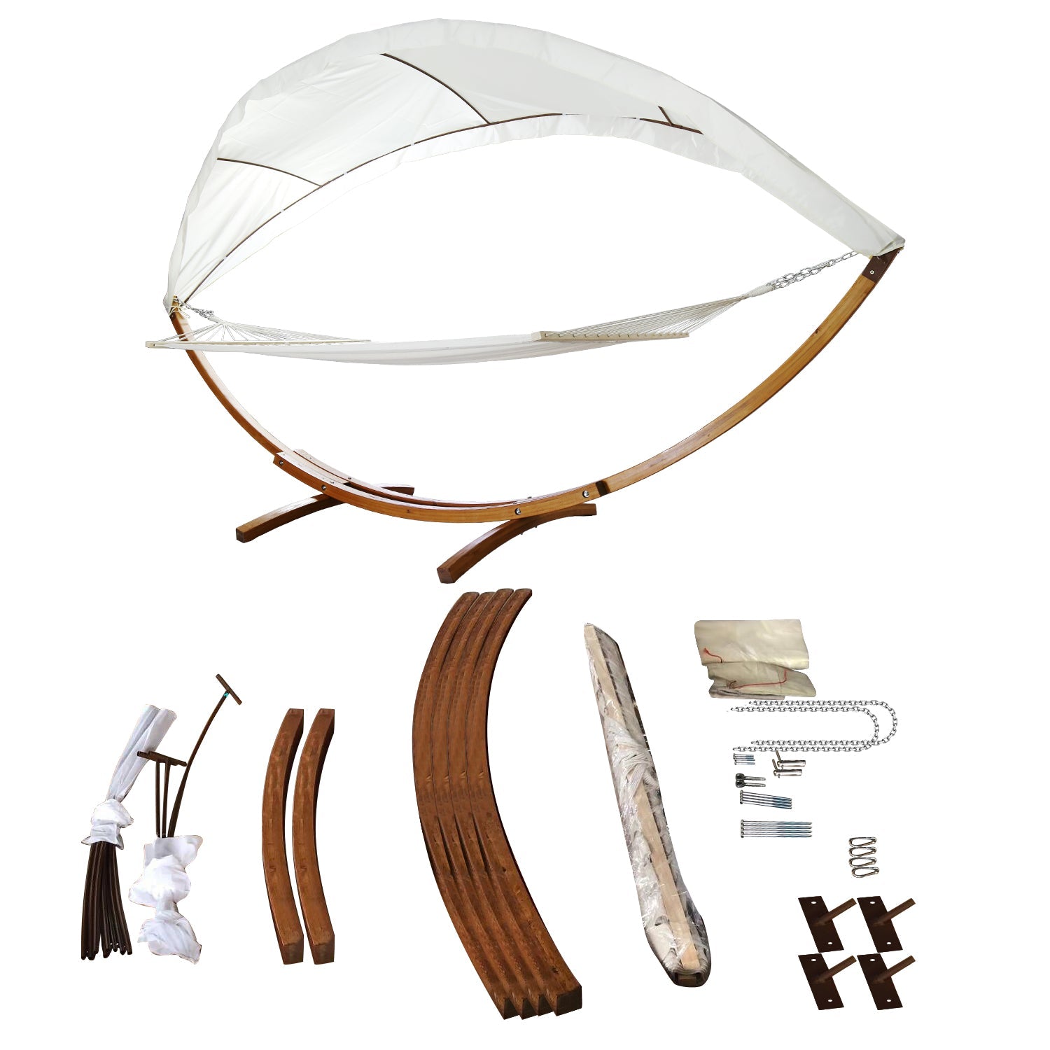 Cosmo Go Hängematte Holz Hammock mit Gestell