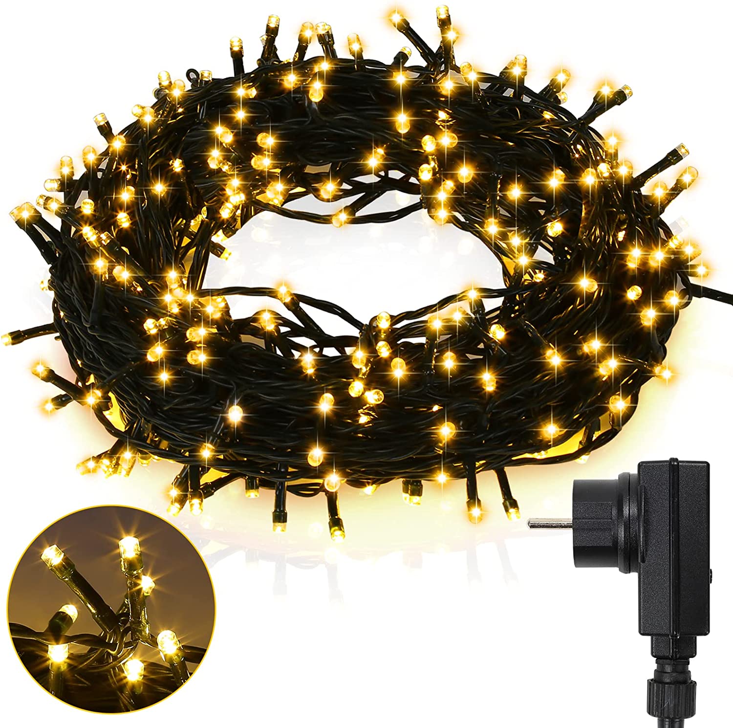 Cosmo Go LED Lichterkette Außen 10m/20m/30m Schwarz Kabel