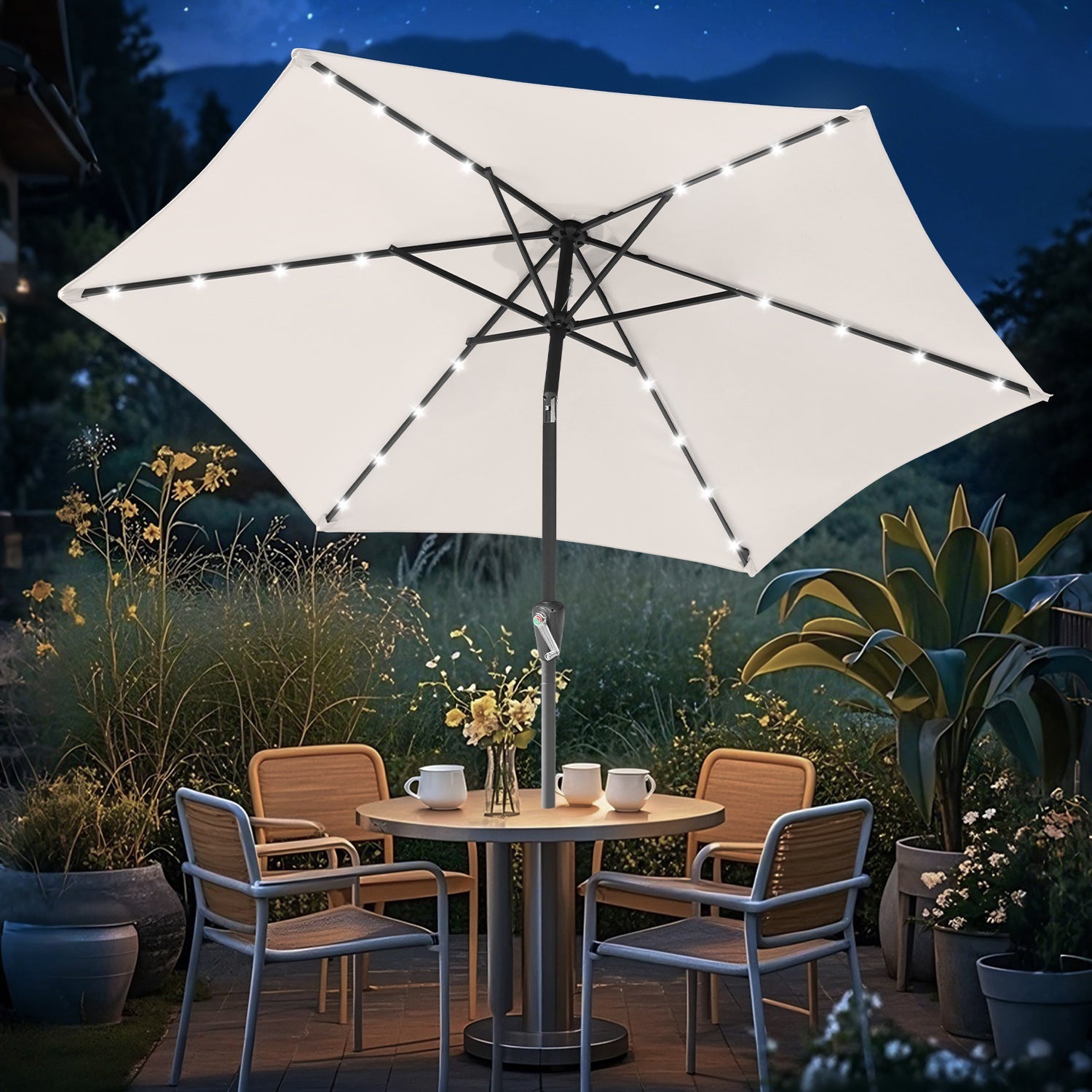Cosmo Go Sonnenschirm 2.7m Winkelverstellbar mit/ohne LED