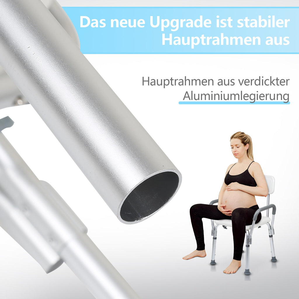 Cosmo Go Duschhocker Duschstuhl Höhenverstellbar Aluminium