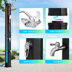 Cosmo Go 60L Solardusche Gartendusche Inkl. Schutzhaube und Handbrause