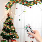 Cosmo Go Weihnachtsgirlande 100 LEDs mit Deko und Fernbedienung 5m