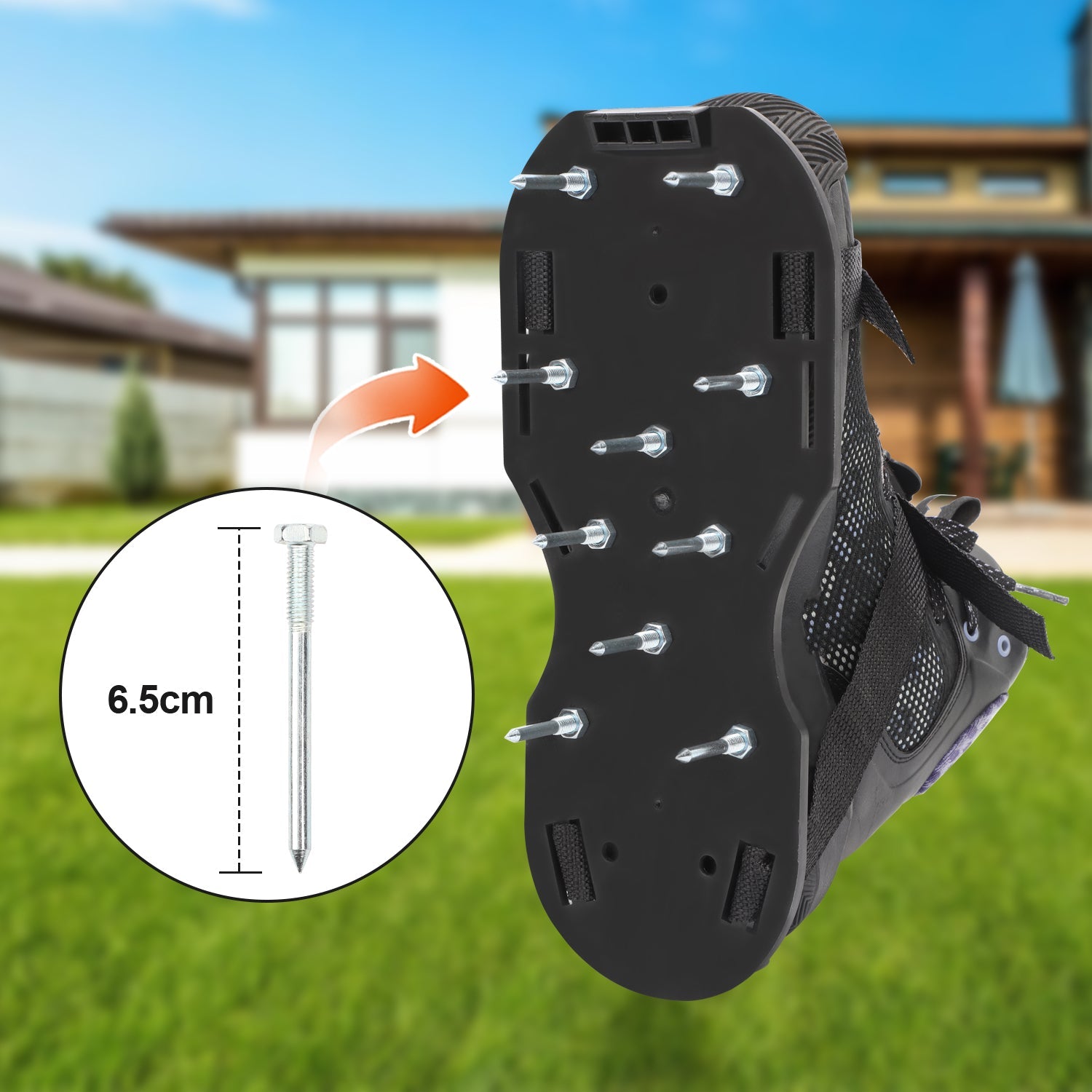 Cosmo Go 1 Paar Nagelschuhe Rasenbelüfter für Bodenbeschichtung