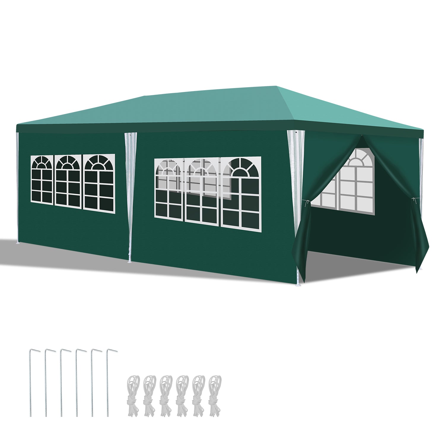 Cosmo Go Pavillon 3x6m Partyzelt Wasserdicht mit Seitenteilen