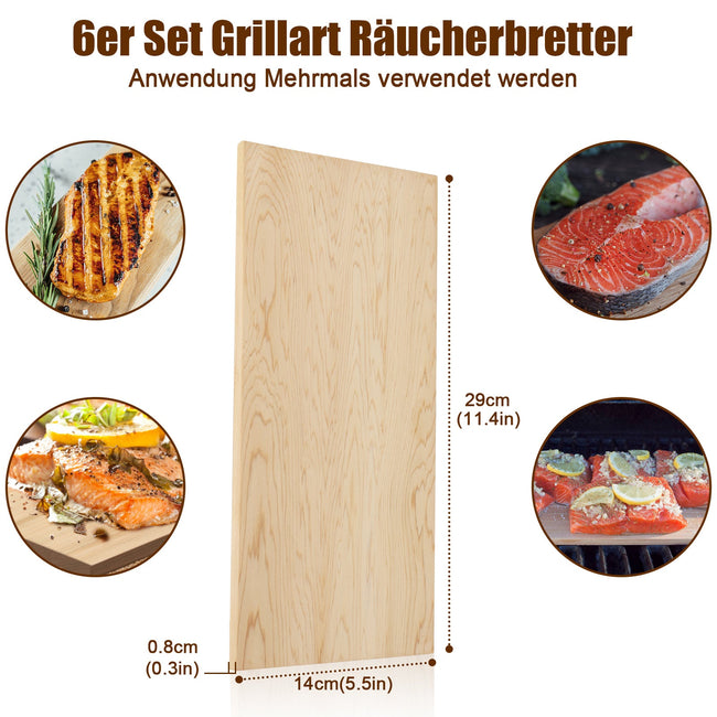 Cosmo Go Räucherbretter Grillplanken 6er Set Main Image
