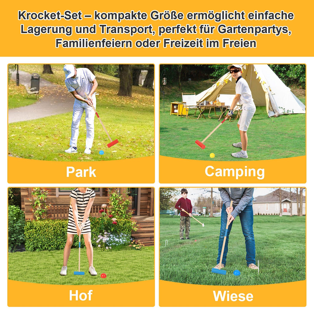 Cosmo Go Krocket Spiel 2-4 Spieler Croquet Set