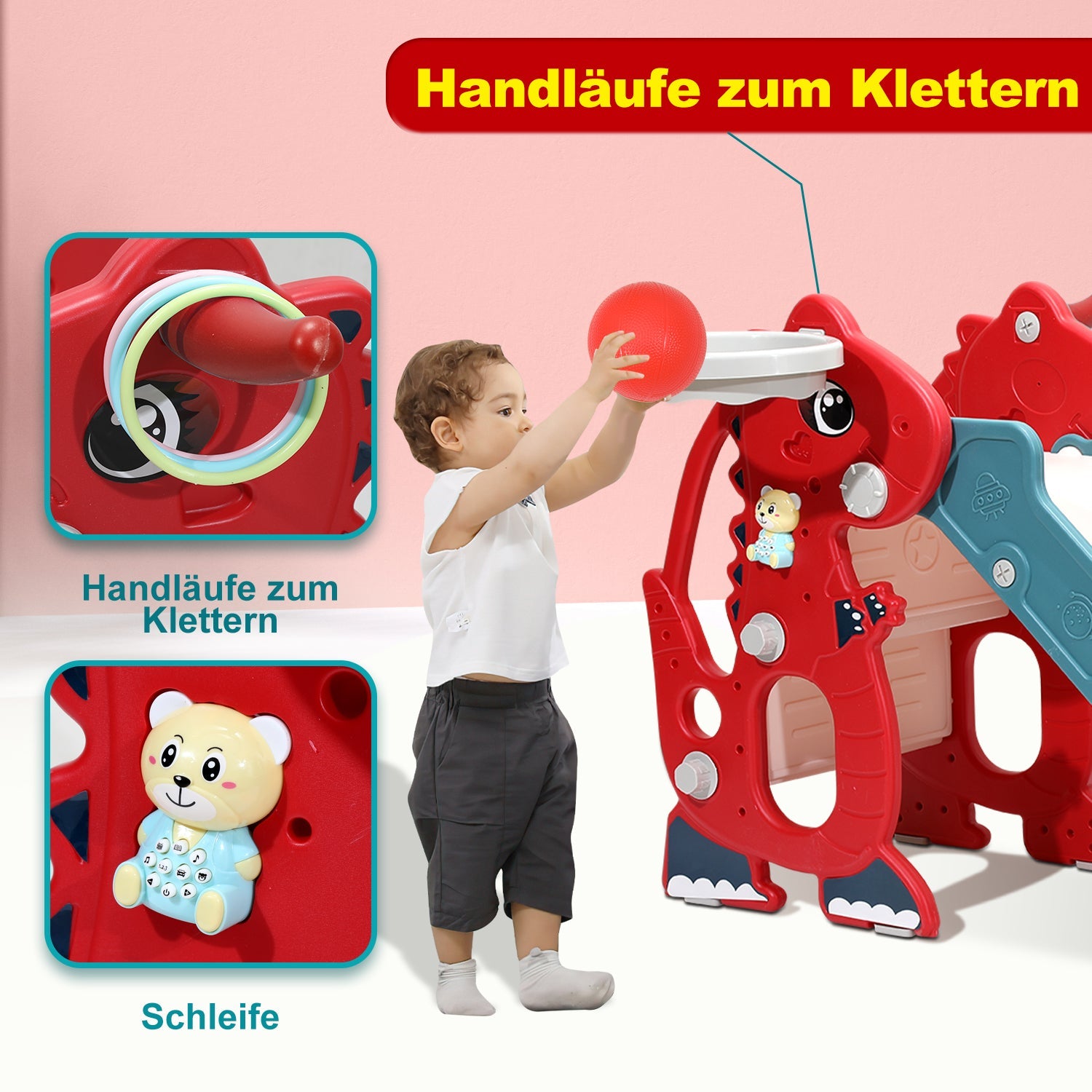 Cosmo Go Kinderrutsche Faltbar 4 in 1