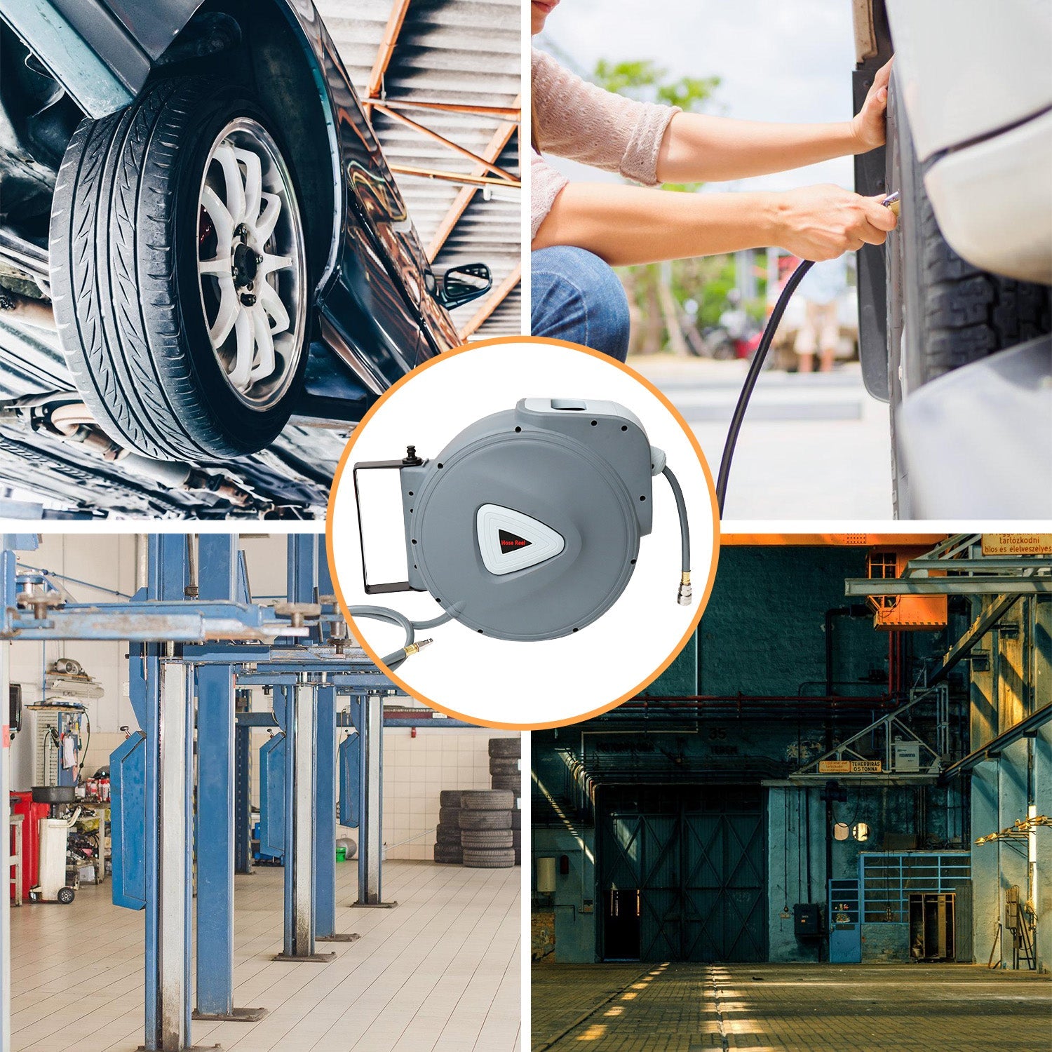 Cosmo Go Druckluftschlauch Aufroller automatisch 10-30m