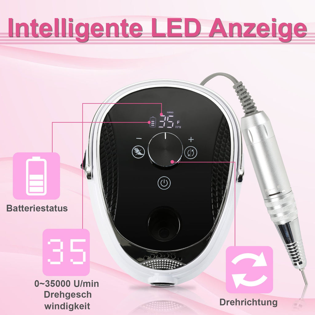Cosmo Go Elektrische Nagelfräser Pediküre  35000 U/min