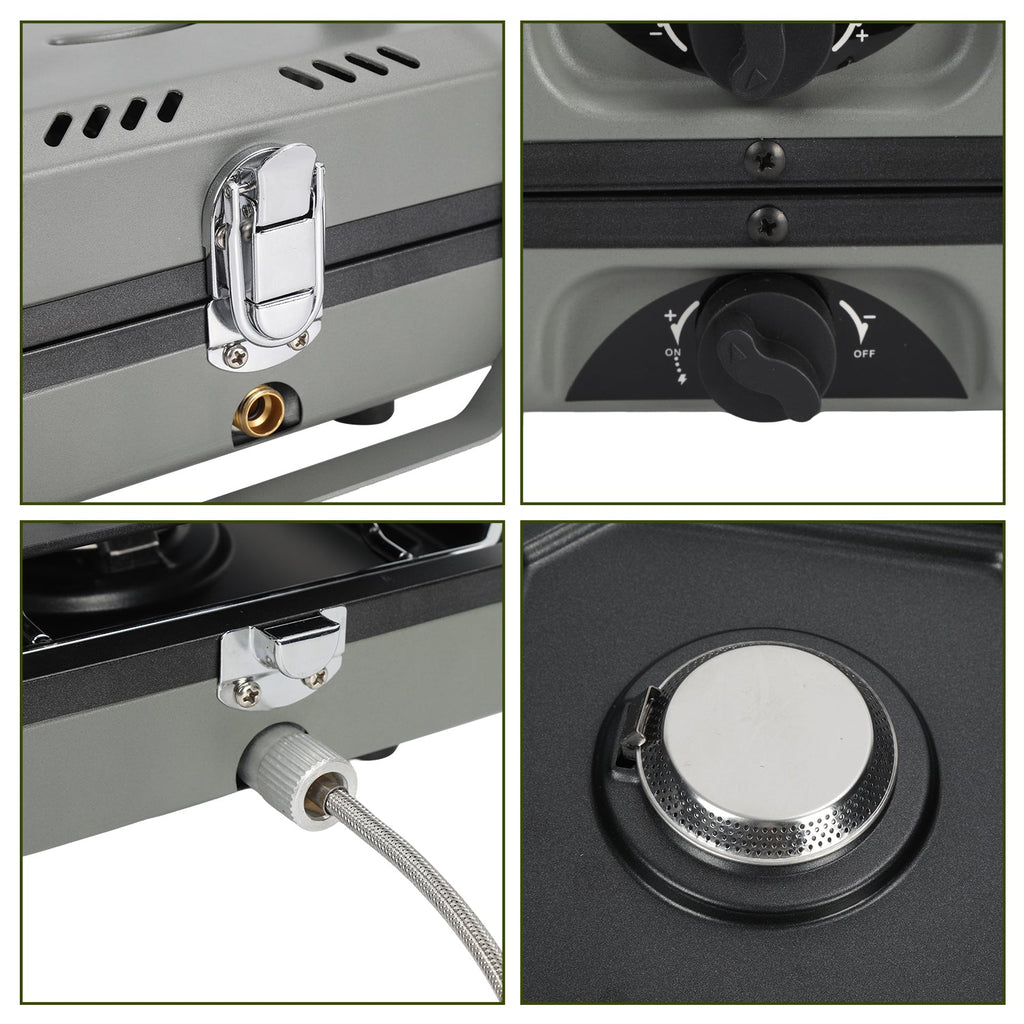 Cosmo Go Campingkocher 2-in-1 Gascampingherd Faltbarer